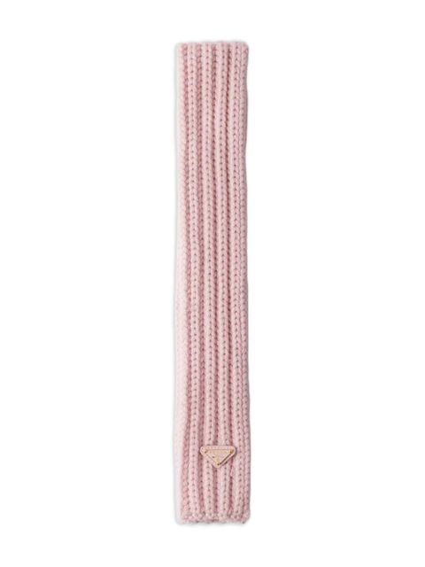 Prada enameled triangle knit scarf - Pink - zdjęcie produktu nr 1