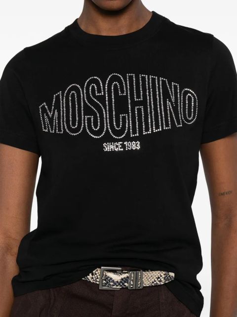 Moschino logo-embellished T-shirt - Black