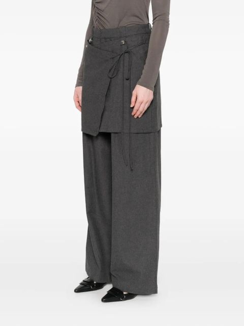 ALOHAS wrap-front trousers - Grey