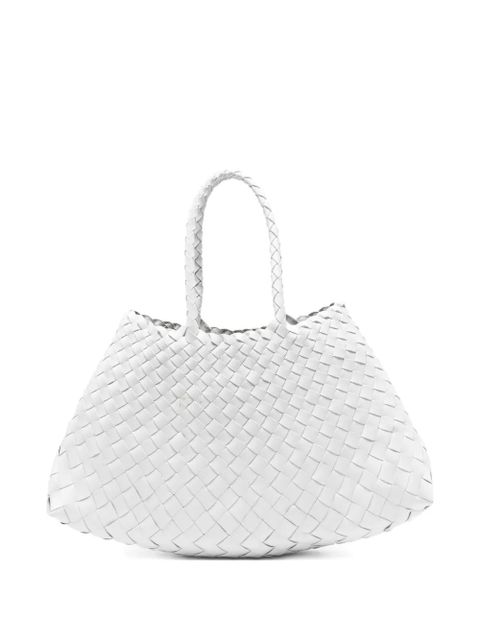 DRAGON DIFFUSION woven leather tote bag - White - zdjęcie produktu nr 1