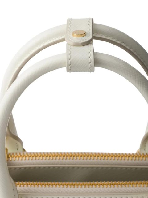 Prada mini Galleria leather tote bag - White