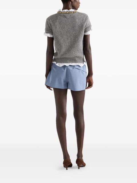 Prada round-neck ribbed sweater - Grey