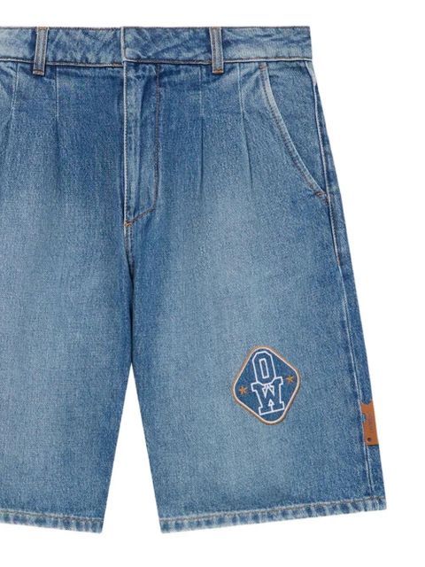 Off-White Royal-patch denim shorts - Blue - zdjęcie produktu nr 2