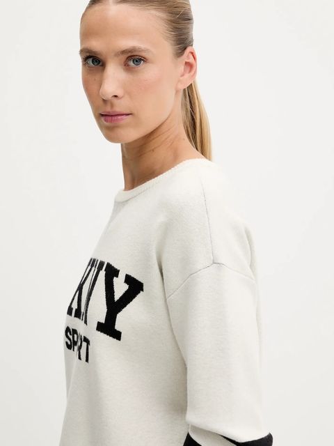 Dkny sweter damski kolor beżowy DP5R0749