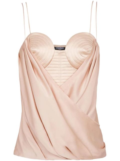 Balmain draped tank top - Pink - zdjęcie produktu nr 1