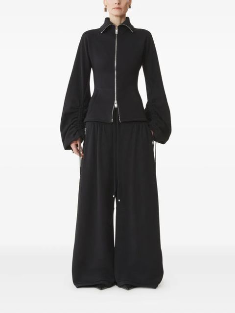 Lanvin drawstring-cuff zip-front jacket - Black
