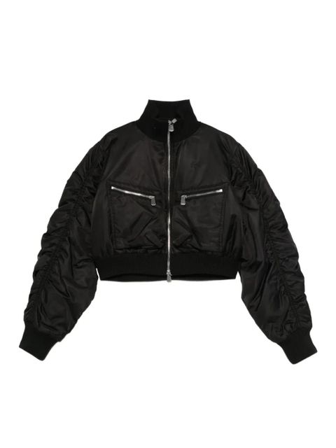 PINKO zip-front crop bomber jacket - Black - zdjęcie produktu nr 1