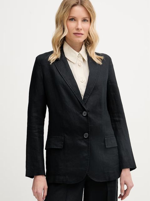 United Colors of Benetton marynarka jednorzędowa damska lniana - zdjęcie produktu nr 1