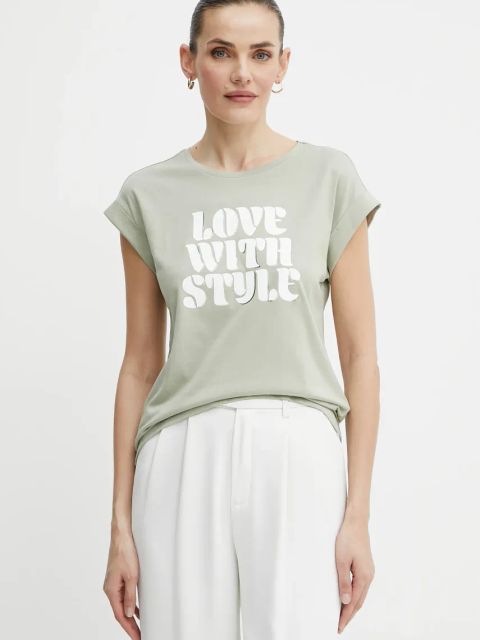 Morgan t-shirt DSTYLE damski kolor zielony DSTYLE
