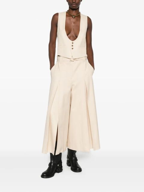 ZIMMERMANN Hypnotic pleated wide-leg trousers - Neutrals