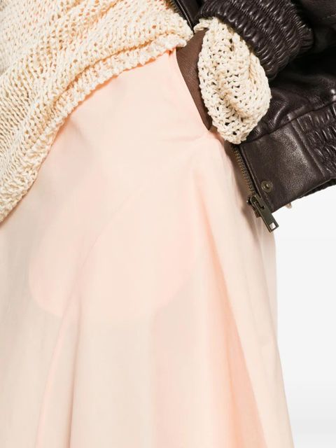 KHAITE Artin panelled midi skirt - Pink