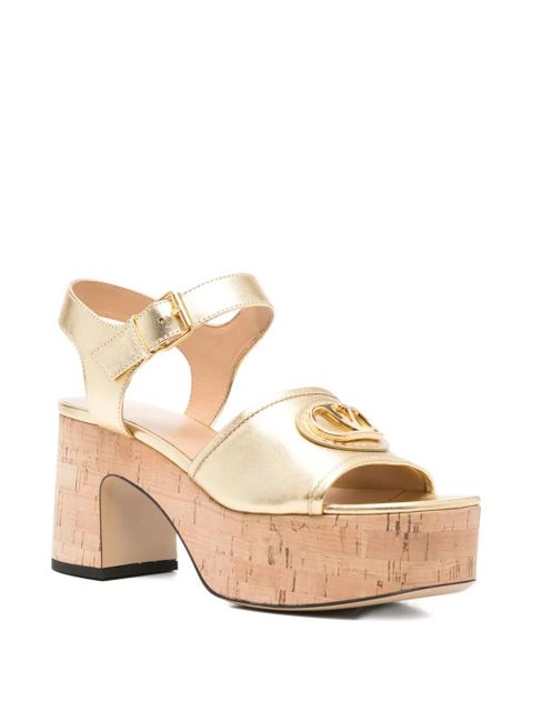 Valentino Garavani 80mm Vlogo heeled sandals - Gold - zdjęcie produktu nr 2