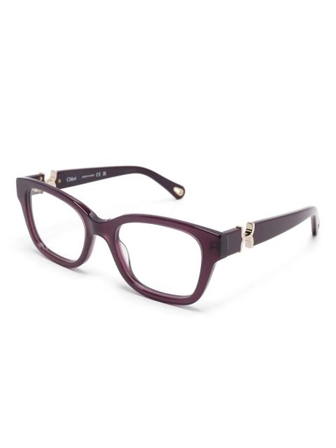 Chloé Eyewear square-frame glasses - Purple - zdjęcie produktu nr 2