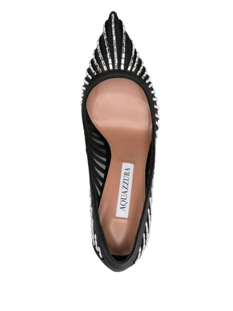 Aquazzura 105mm Passions Crystal pumps - Black
