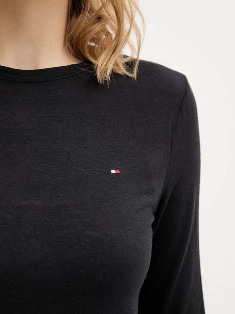 Tommy Hilfiger longsleeve z domieszką kaszmiru