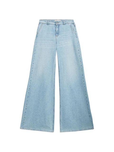 Blumarine stone washed palazzo pants - Blue - zdjęcie produktu nr 1