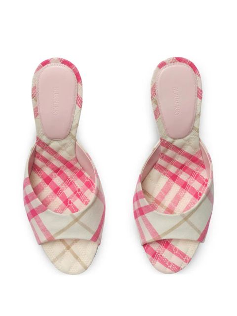Burberry Check Mews high sandals​ - Pink