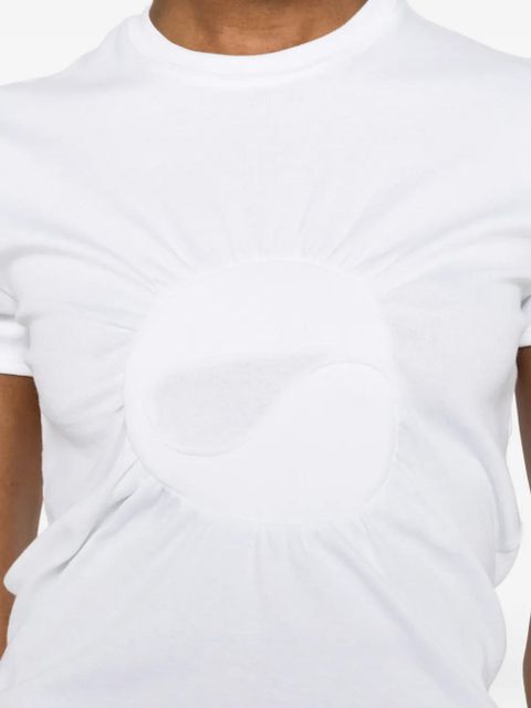 Coperni crew-neck ruched T-shirt - White