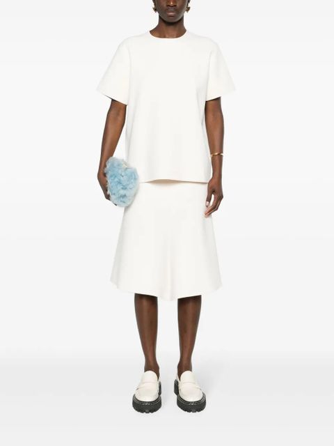 Jil Sander round-neck fine-ribbed top - White - zdjęcie produktu nr 2