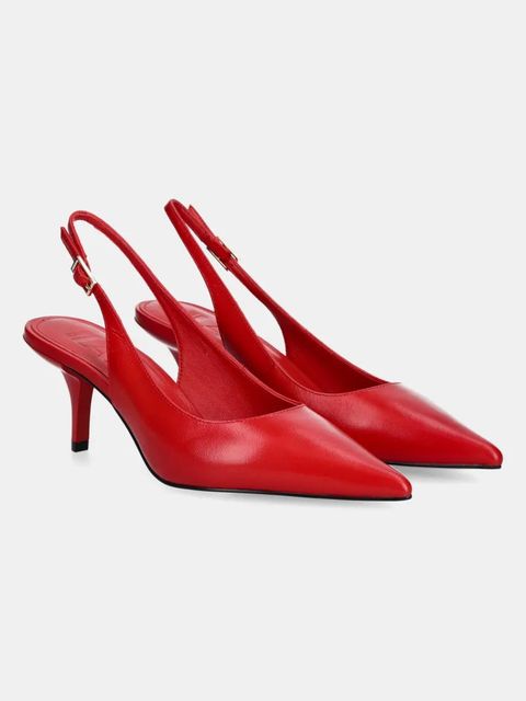 Answear.LAB szpilki skórzane kolor czerwony - zdjęcie produktu nr 1