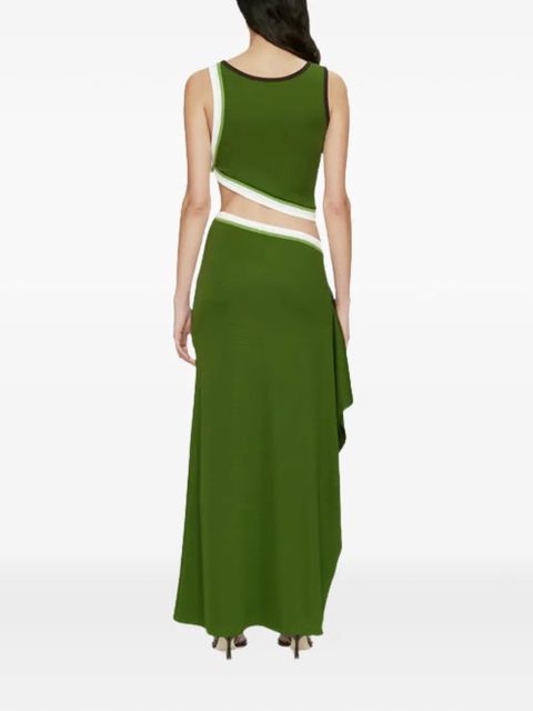 Christopher Esber asymmetric ribbed tank top - Green