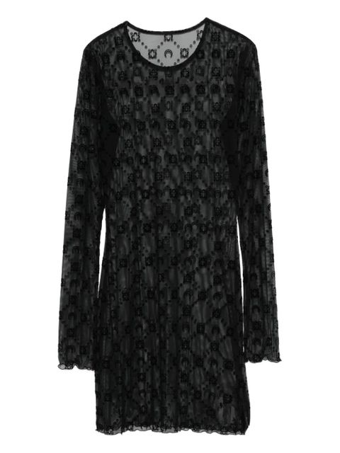Marine Serre moon-embellished mesh dress - Black - zdjęcie produktu nr 1