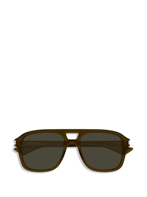 Saint Laurent Eyewear oversized lens sunglasses - Brown - zdjęcie produktu nr 1