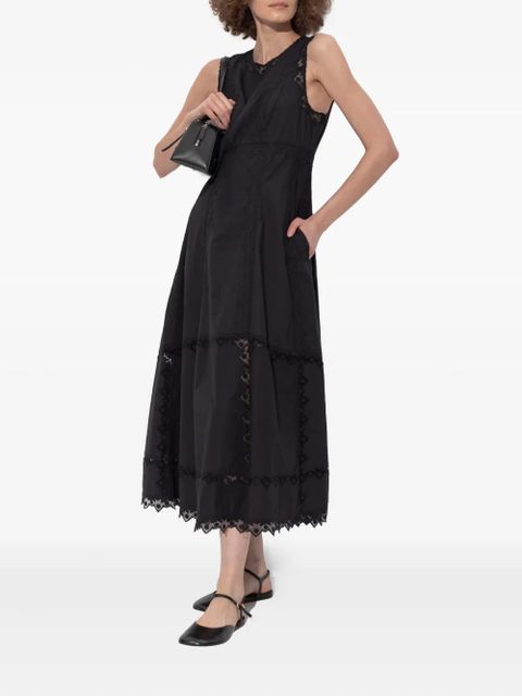 Ulla Johnson Anela lace-trimmed midi dress - Black - zdjęcie produktu nr 2