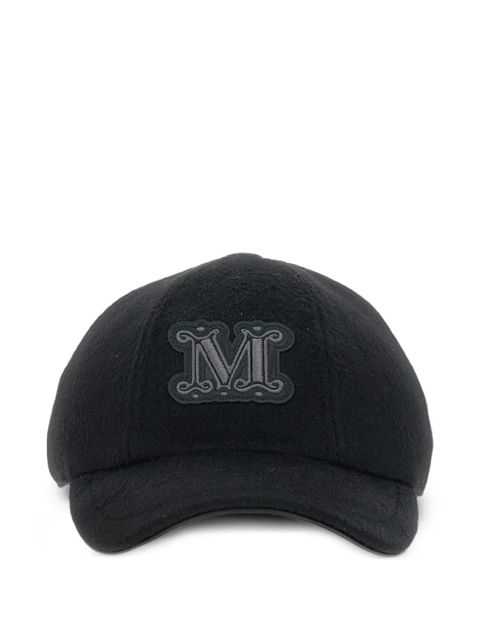 Max Mara logo-patch wool cap - Black - zdjęcie produktu nr 1
