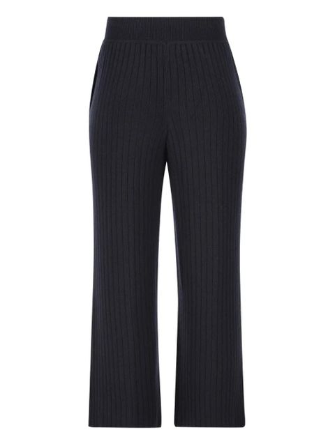 Loro Piana Coste ribbed welt-pocket trousers - Blue