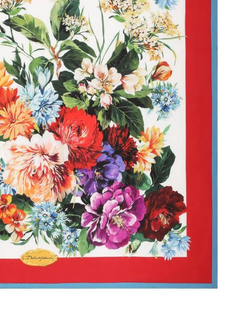 Dolce & Gabbana floral-print scarf - White - zdjęcie produktu nr 2