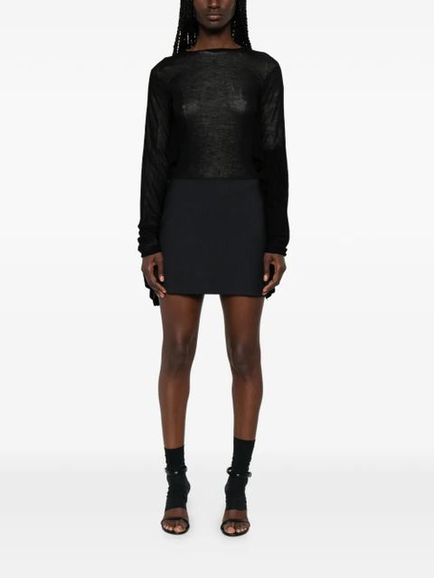 Paloma Wool Lumieti pinstripe-pattern zip-detail mini skirt - Black