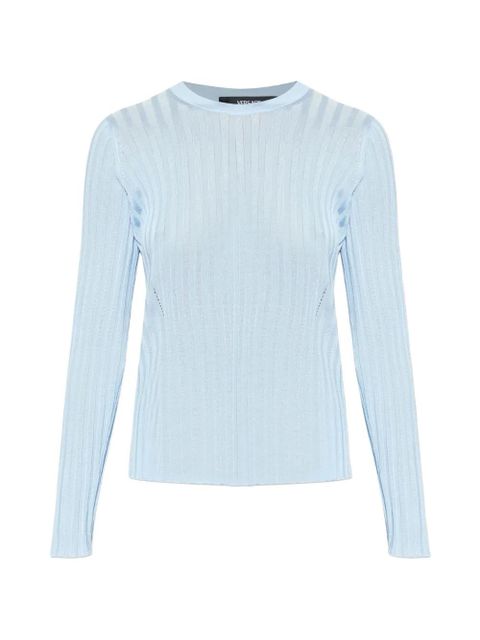 Versace ribbed-knit top - Blue - zdjęcie produktu nr 1