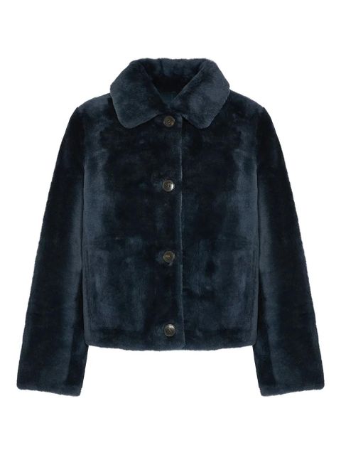 Yves Salomon reversible merino lambskin jacket - Blue