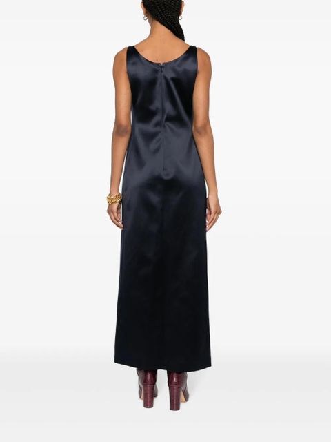 FENDI gathered silk dress - Blue