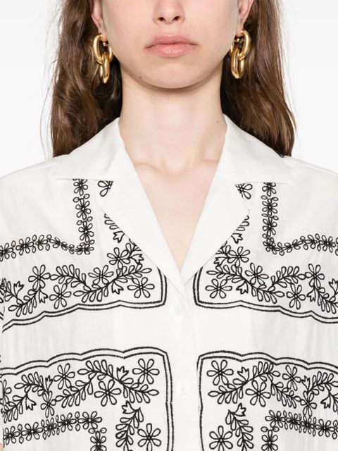 Maje embroidered shirt - White