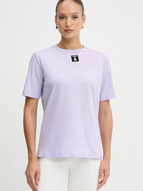 Patrizia Pepe t-shirt bawełniany damski kolor fioletowy 8M1612 J089 - zdjęcie produktu nr 1