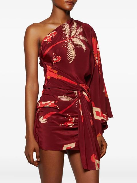 Johanna Ortiz one-shoulder print mini dress - Red - zdjęcie produktu nr 2