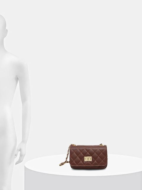 Answear.LAB torebka skórzana kolor brązowy