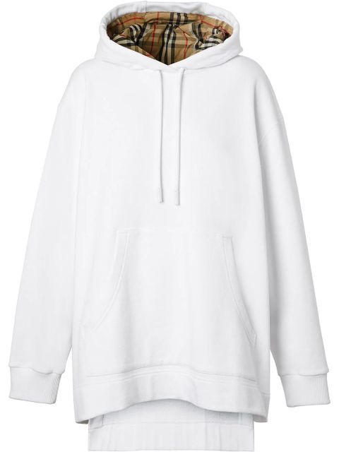 Burberry oversized high-low hem hoodie - White - zdjęcie produktu nr 1