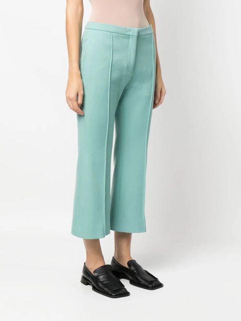 Jil Sander mid-rise cropped trousers - Green
