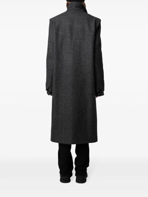 Zadig&Voltaire wool-blend single-breasted coat - Grey - zdjęcie produktu nr 2