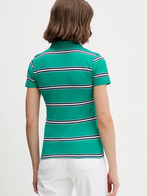 Guess Jeans polo damski kolor zielony W5YP40 KCYR1