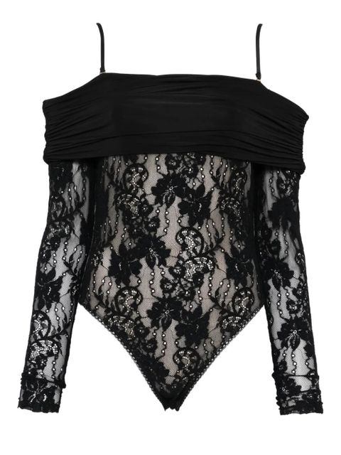 ZIMMERMANN Rebellion draped lace bodysuit - Black - zdjęcie produktu nr 1