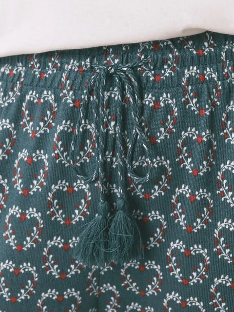 women'secret komplet piżamowy damska kolor zielony 3702294