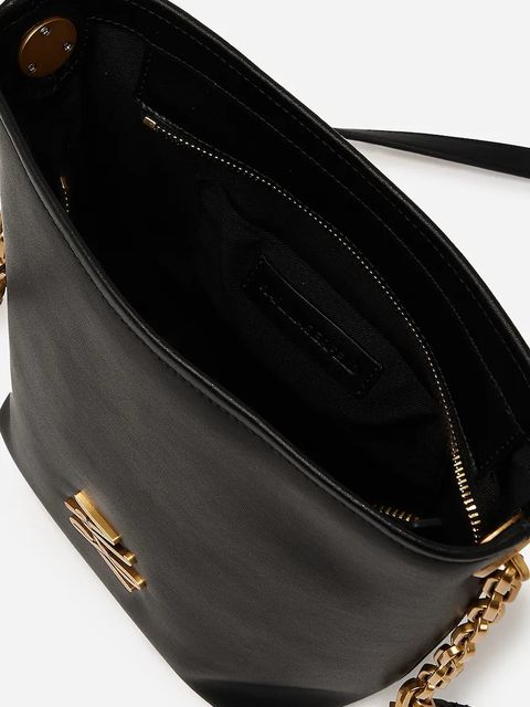 Karl Lagerfeld torebka skórzana K/AUTOGRAPH kolor czarny A2W30201