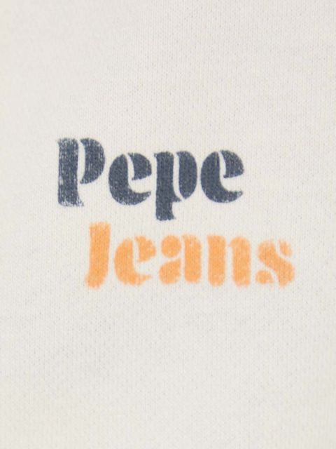 Pepe Jeans bluza EDNA damska kolor beżowy z kapturem z nadrukiem PL581445
