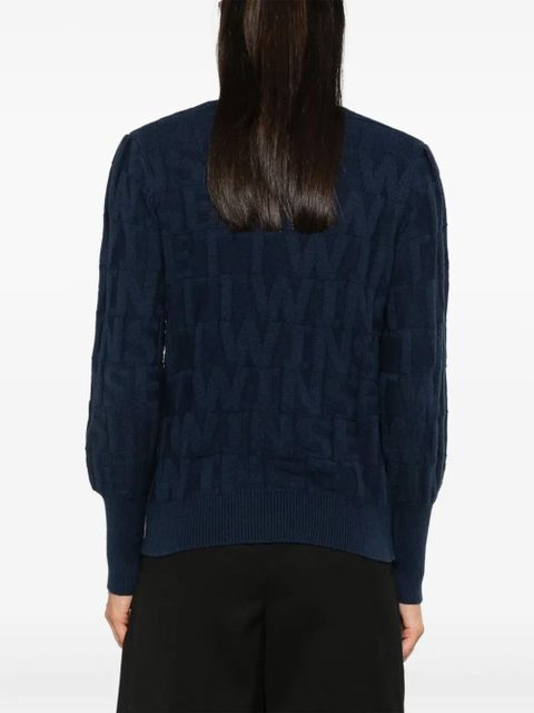 TWINSET jacquard-logo sweater - Blue