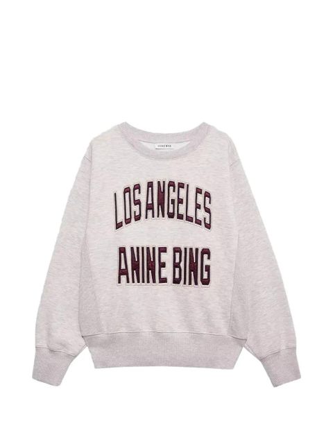 ANINE BING los angeles appliqué sweatshirt - Neutrals - zdjęcie produktu nr 1