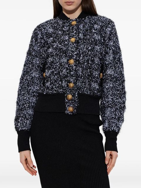 Balmain button tweed jacket - Black